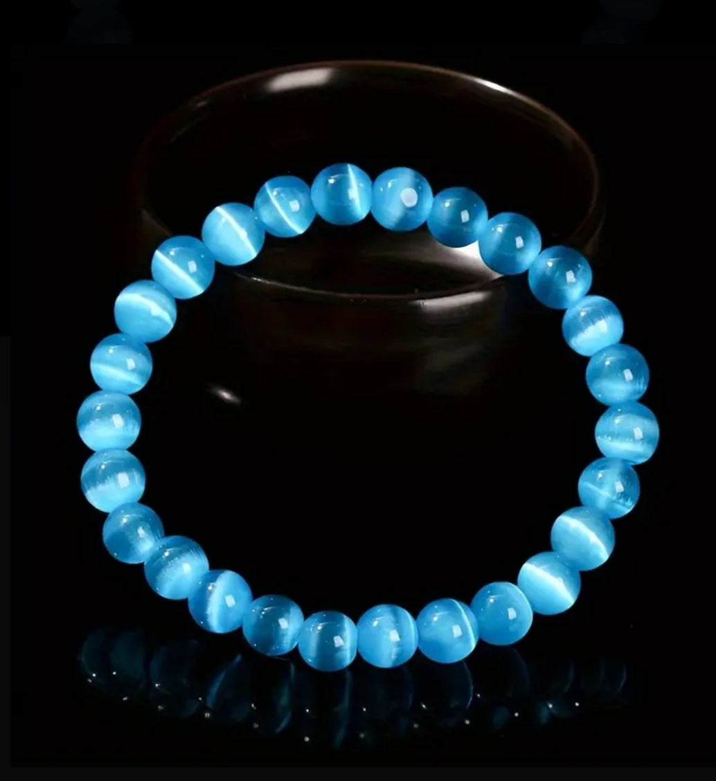 bracelet perle œil de chat