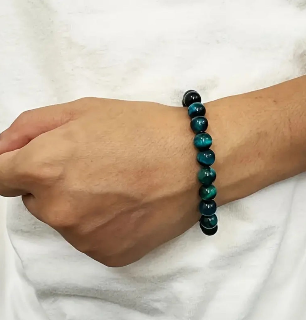 bracelet œil du tigre 🐅 turquoise