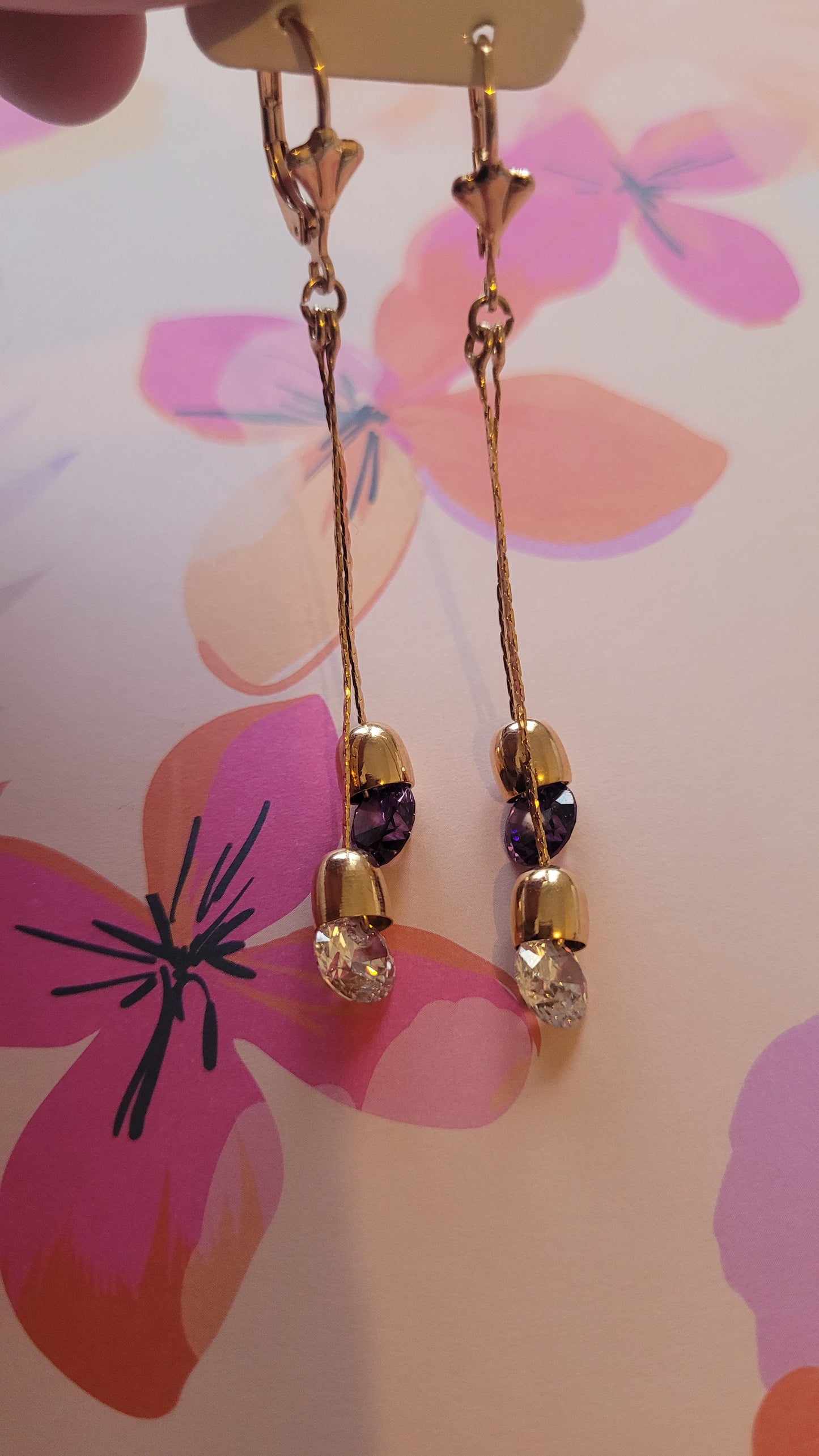 boucles pendante doré