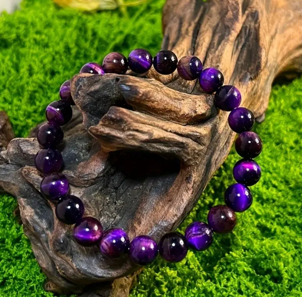 bracelet œil du tigre 🐅violet