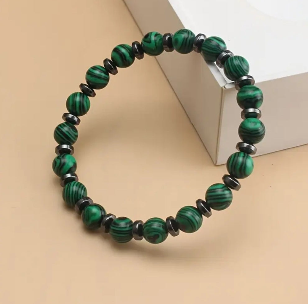 bracelet Malachite naturel vert