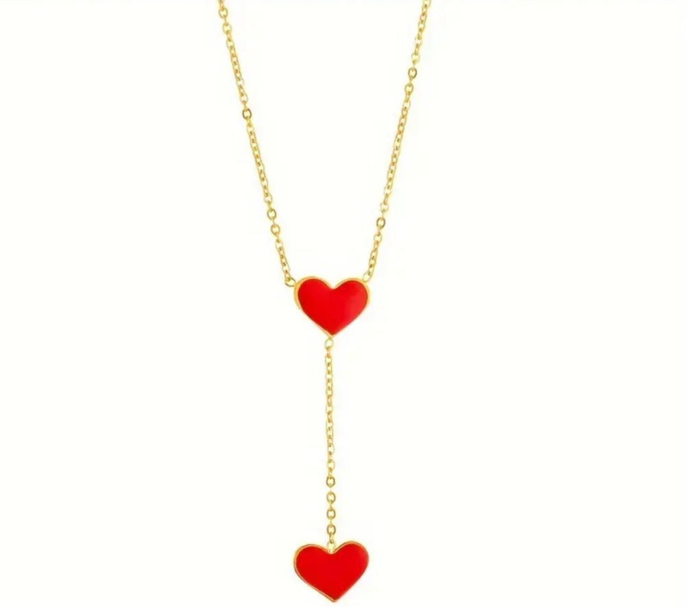 Collier Camilla double coeur
