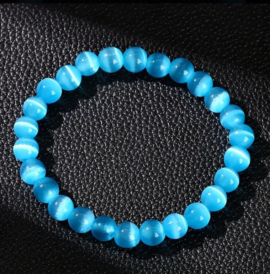 bracelet perle œil de chat