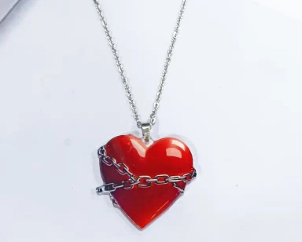 Collier Aline coeur chaine