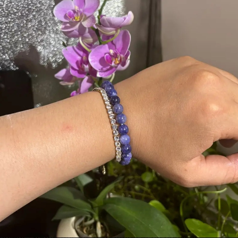 bracelet concentration, pensée violet