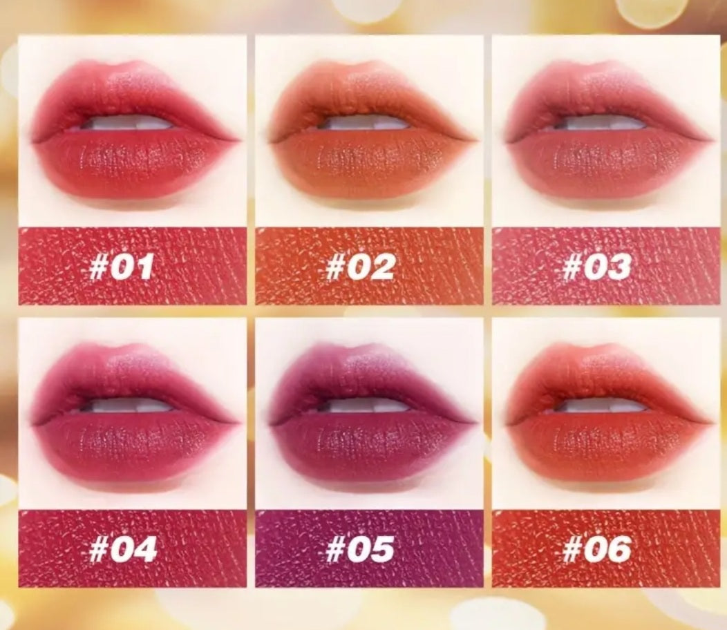 6 Rouges à lèvres mat velours