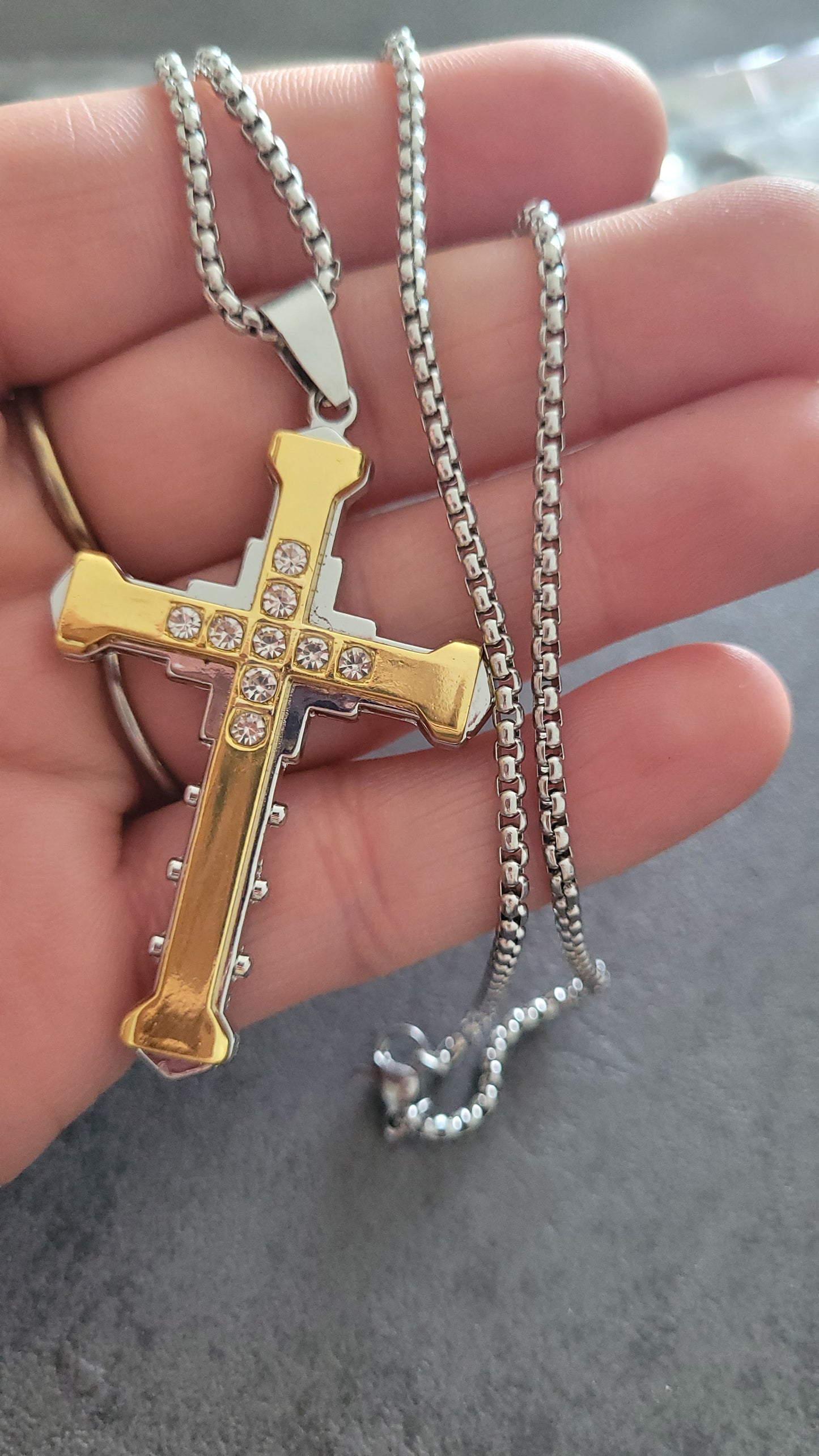 Collier de Protection croix doré