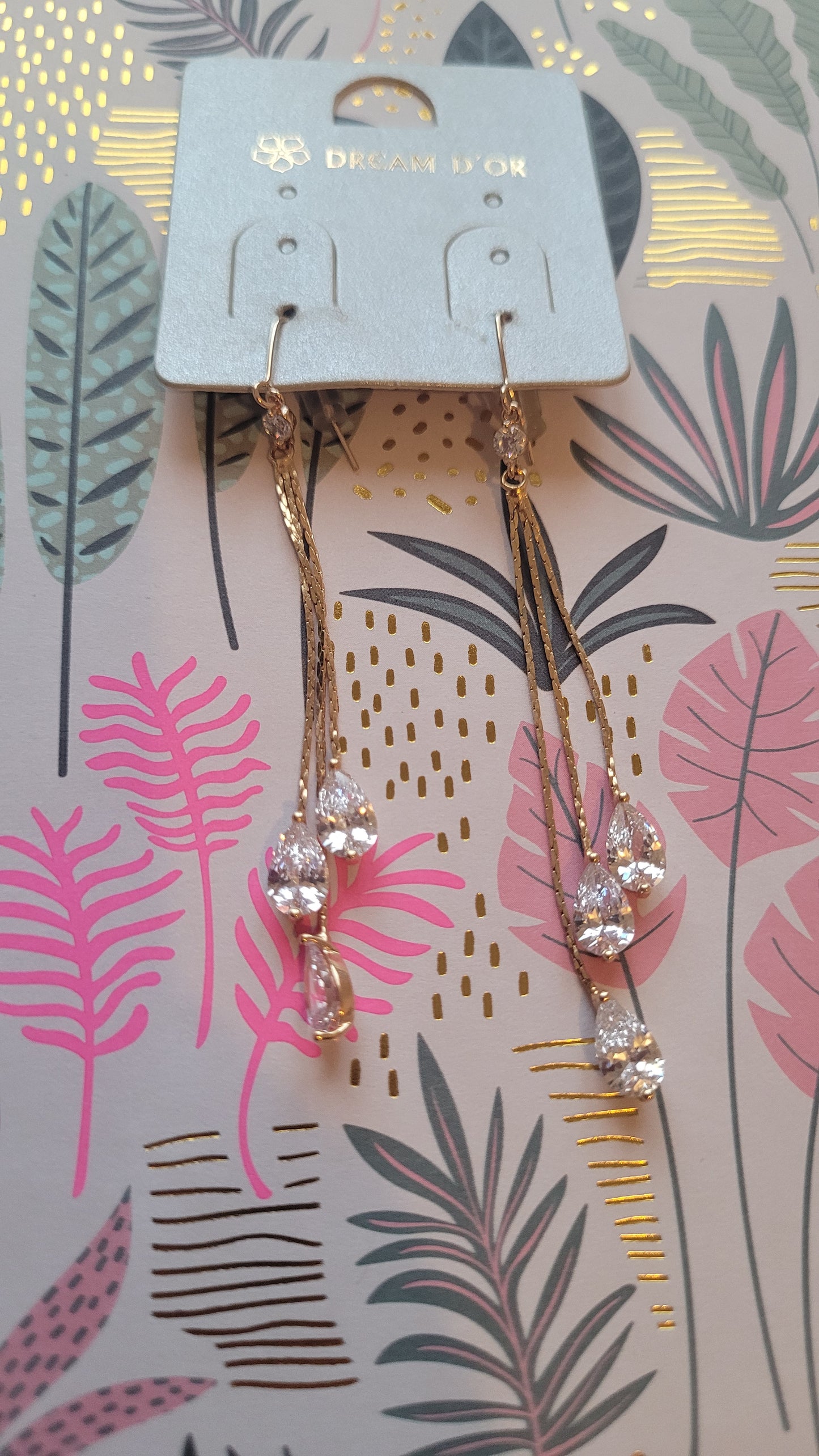 boucles pendante doré