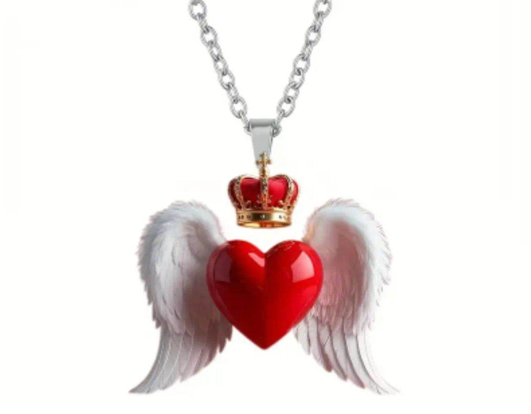 Collier Joyce coeur ailes