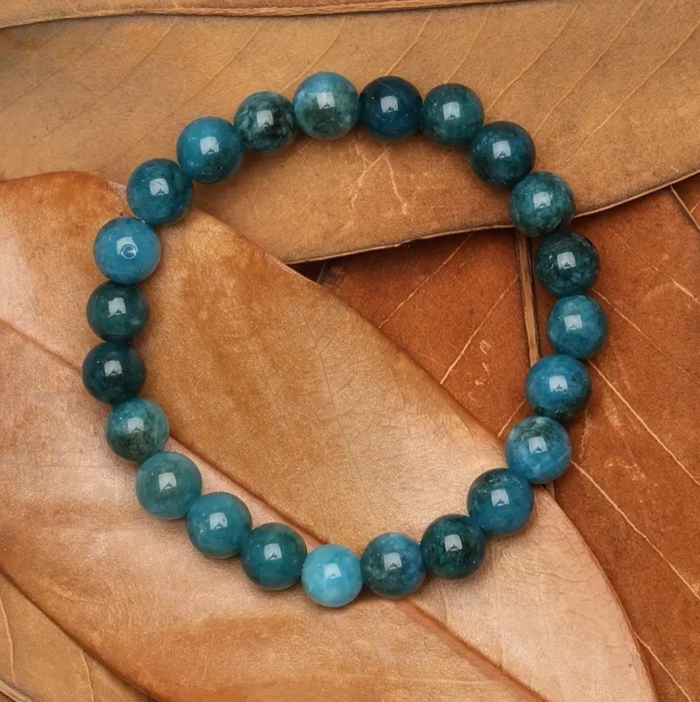 bracelet d'Apatite bleu naturelle