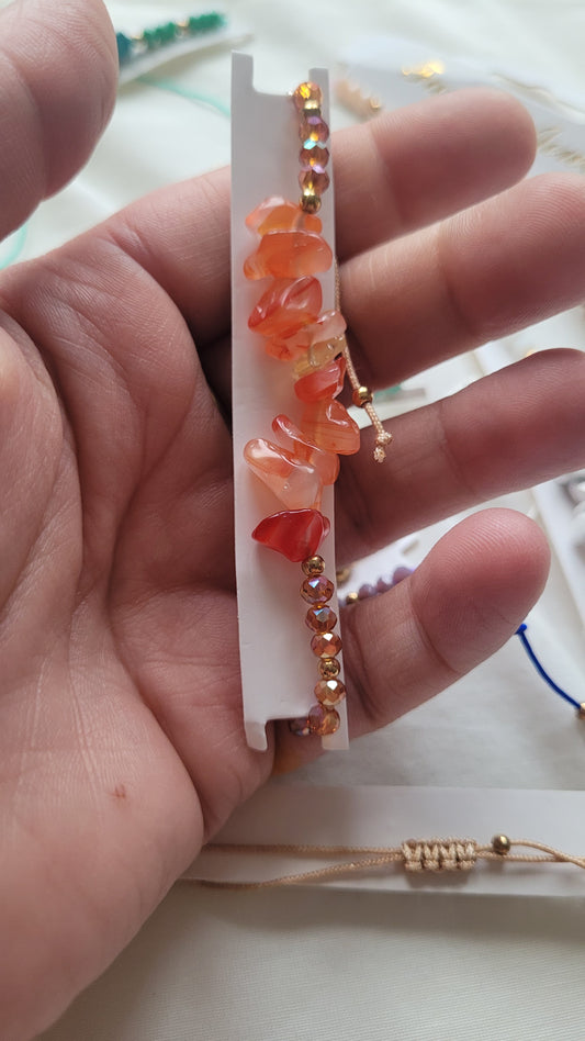 bracelet rubis orange