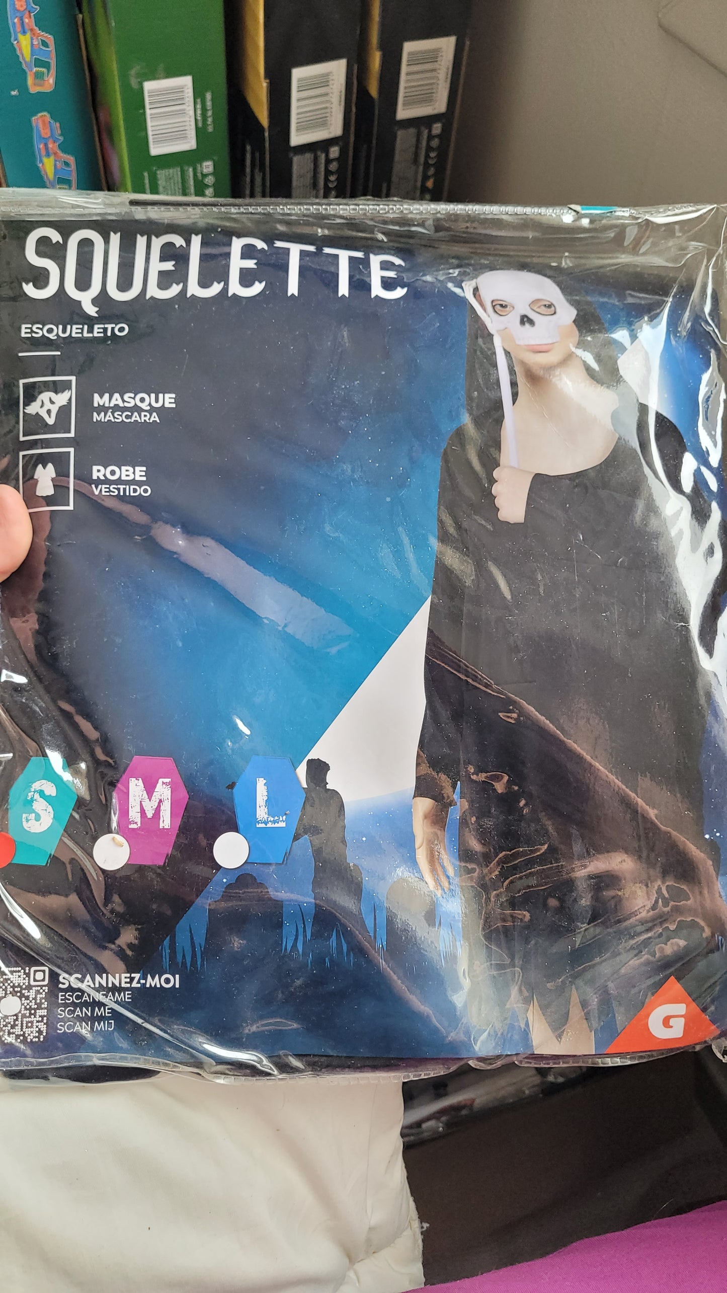 déguisement squelette S