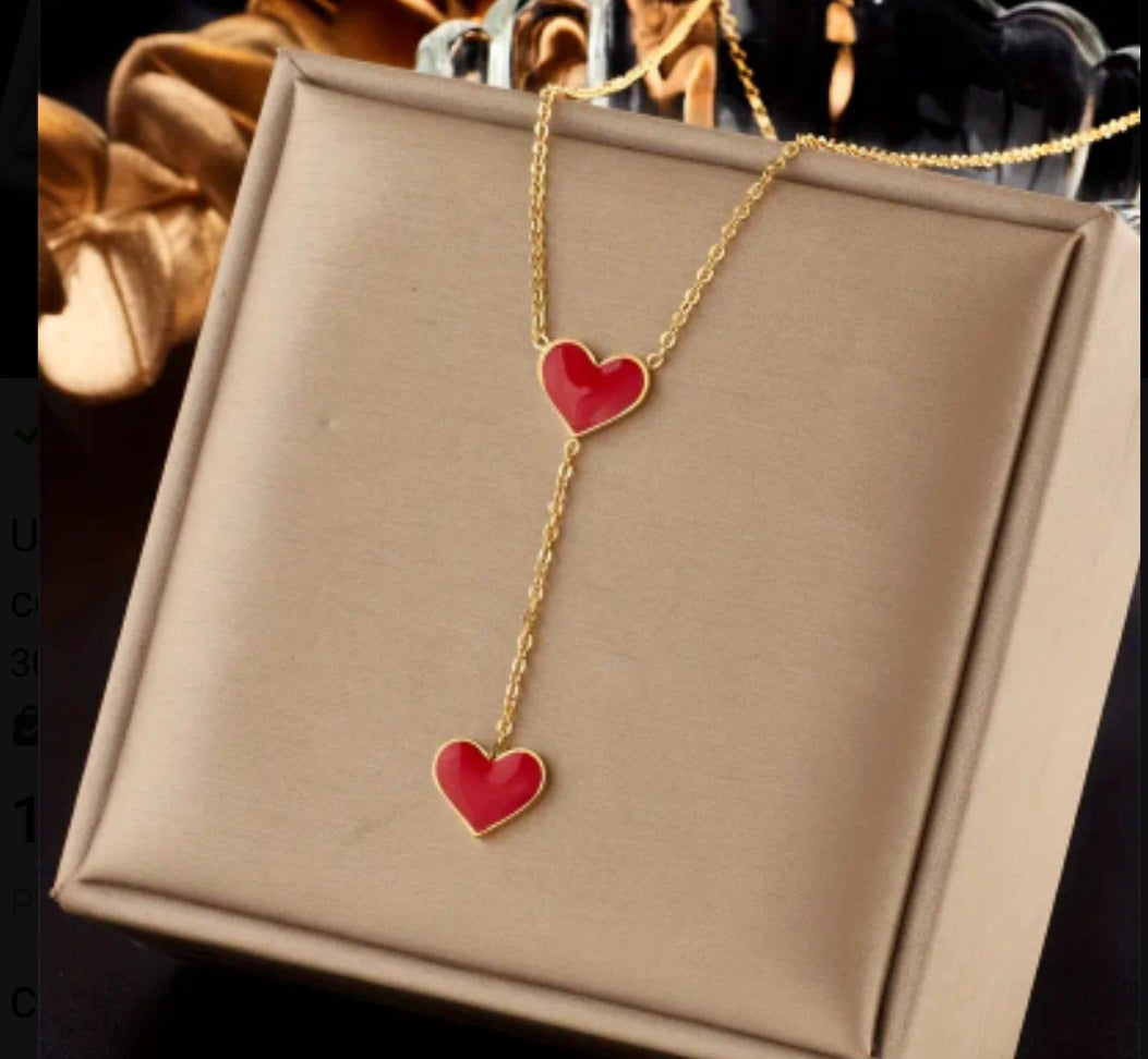 Collier Camilla double coeur