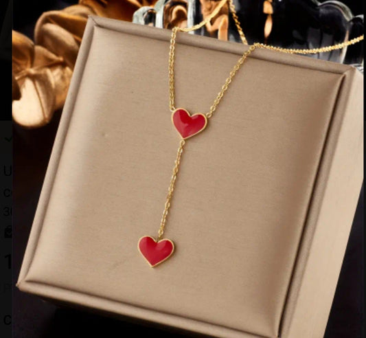 Collier Camilla double coeur