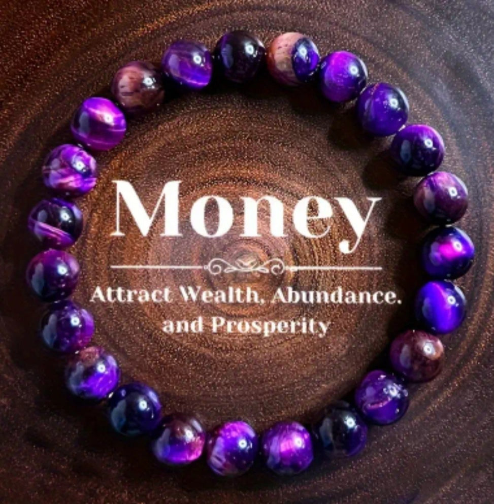 bracelet œil du tigre 🐅violet