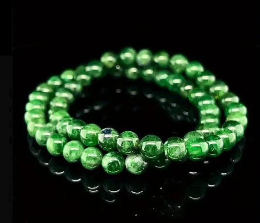bracelet pierre bleu sèche signifie vitalité et Prospérité vert