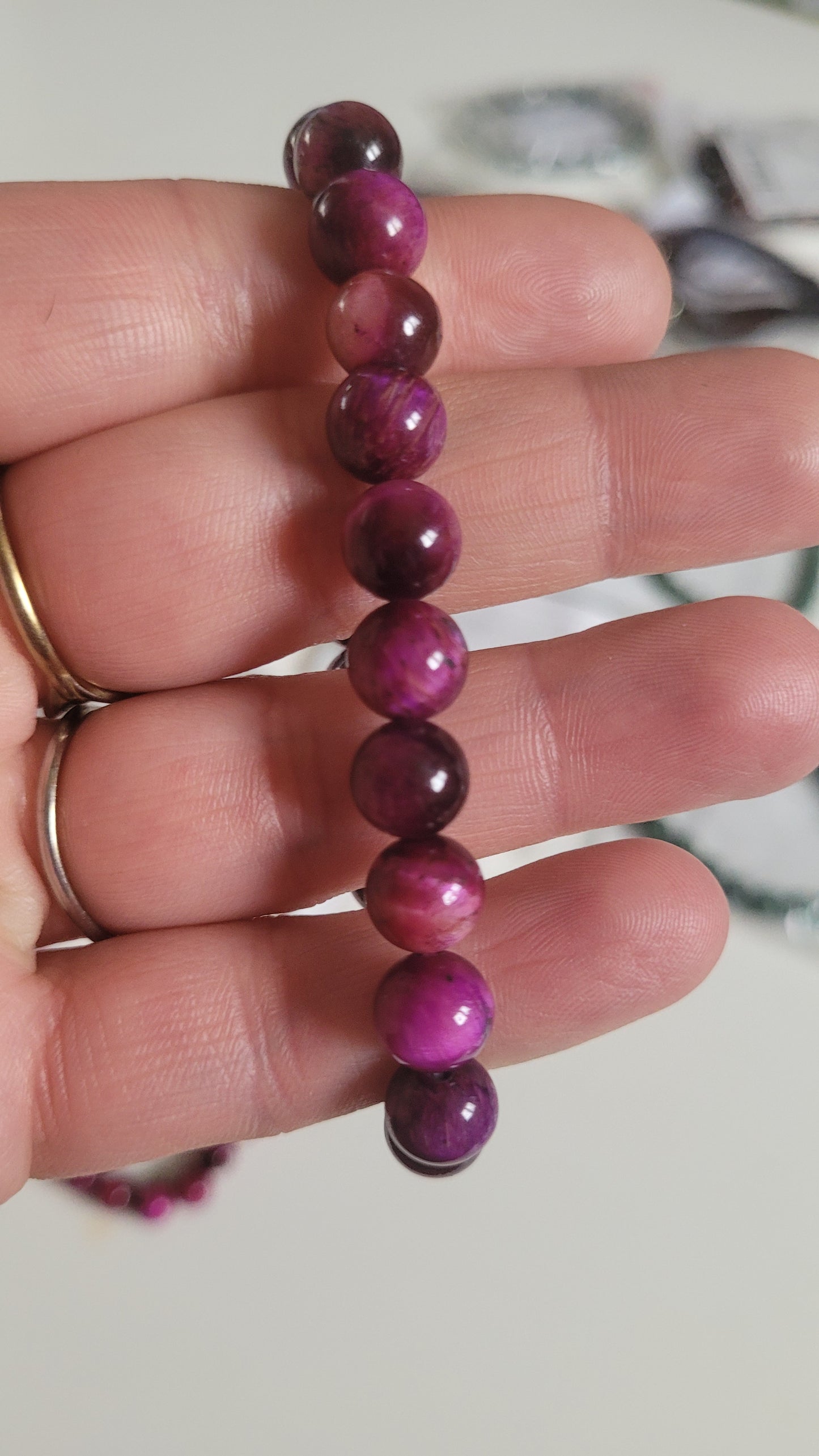bracelet œil du tigre 🐅violet