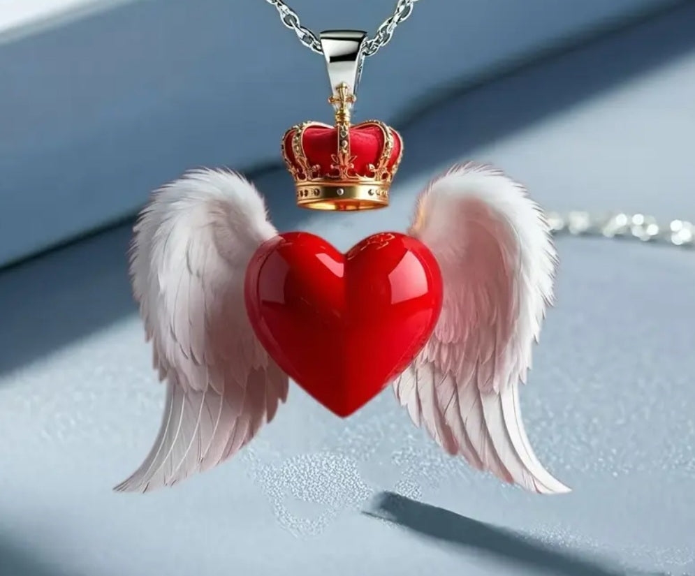 Collier Joyce coeur ailes