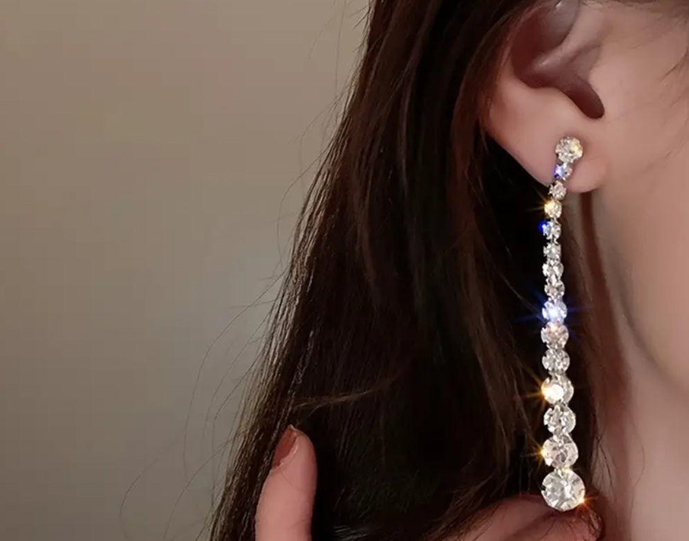 boucles Nabila pendante strass