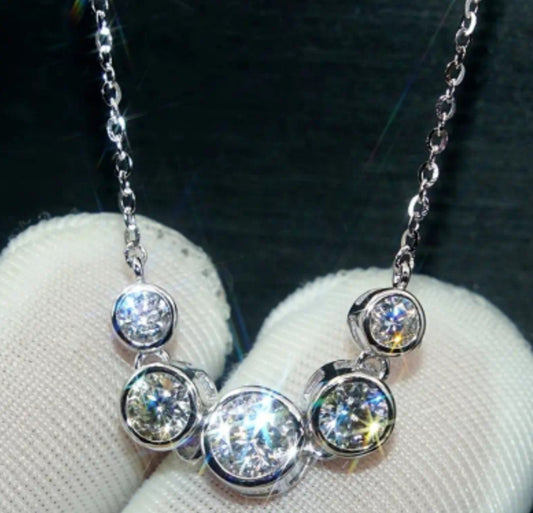 Collier Marianne strass argenté