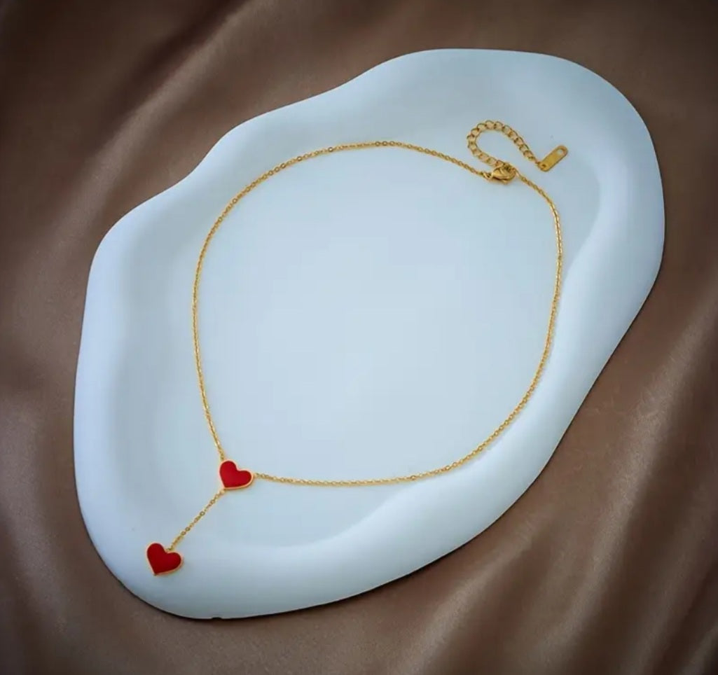 Collier Camilla double coeur