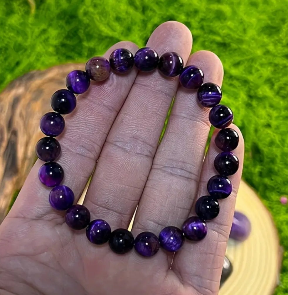 bracelet œil du tigre 🐅violet