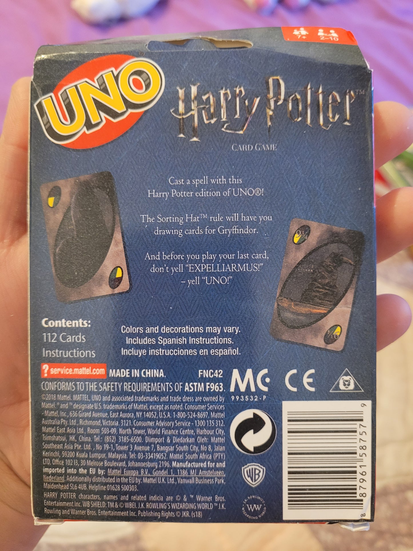 Uno Harry Potter jeu de cartes