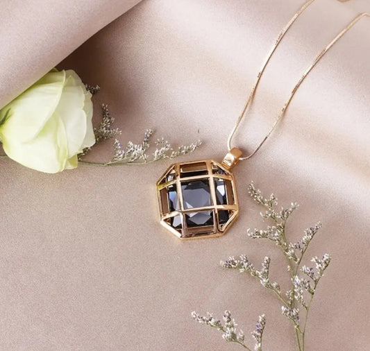 Collier Valérie doré/violet