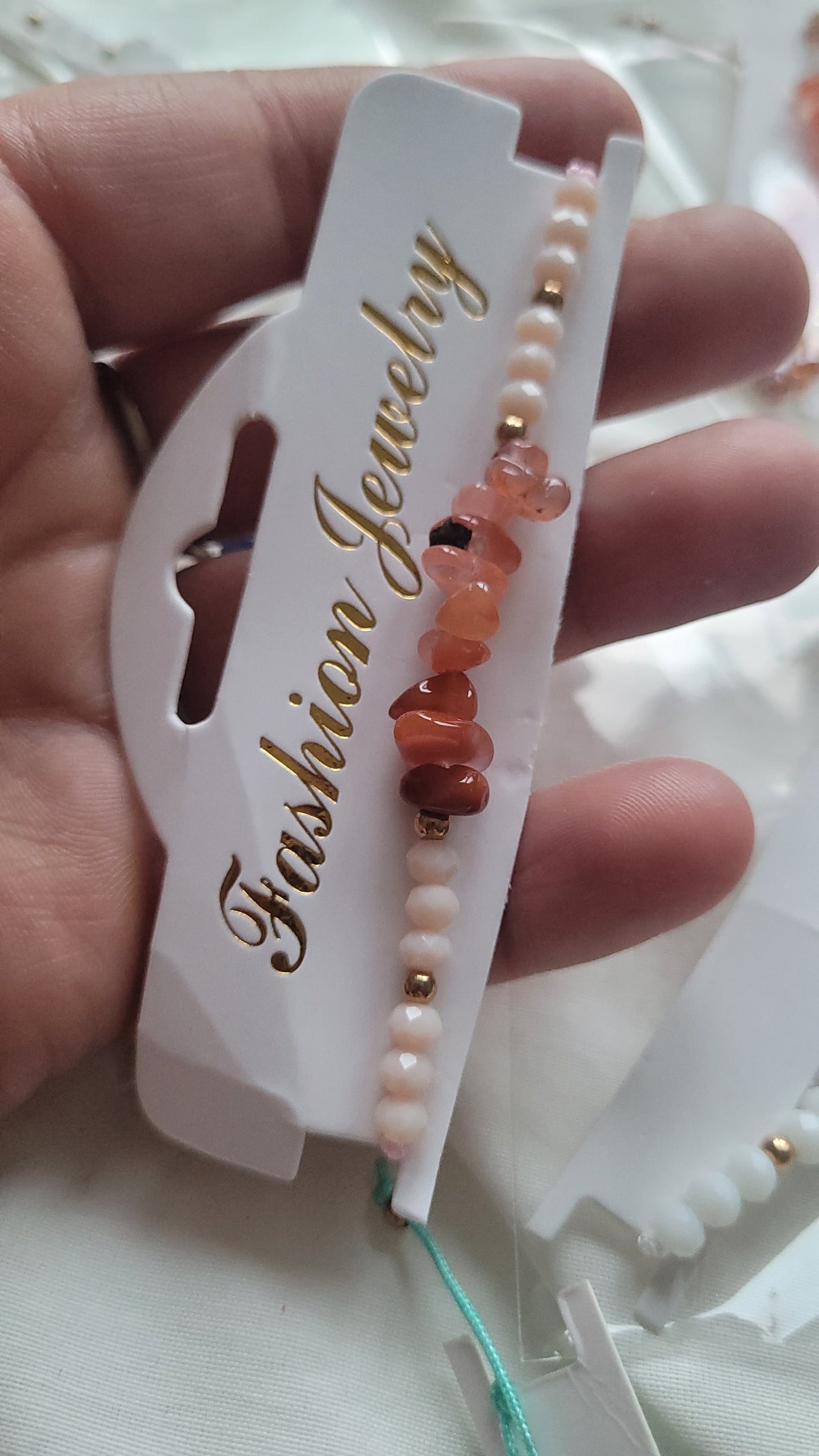 bracelet rubis rosé/orangé