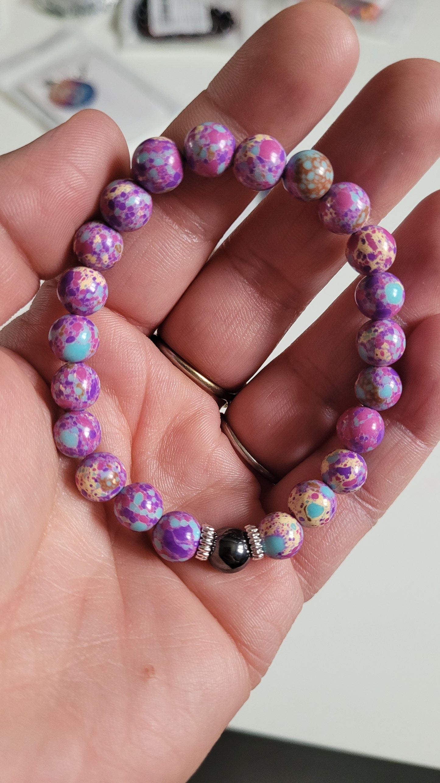 bracelet apaisant violet/rose🌹