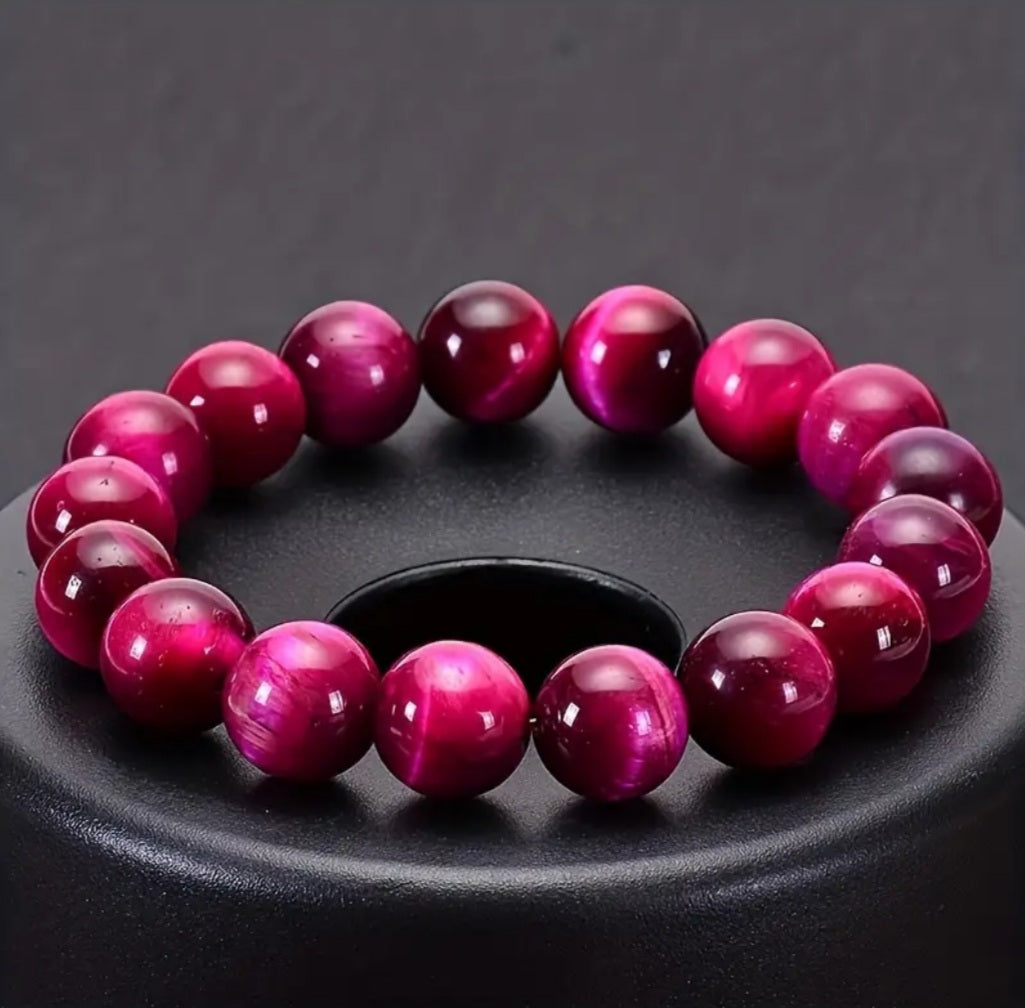 bracelet œil de tigre 🐯 rose