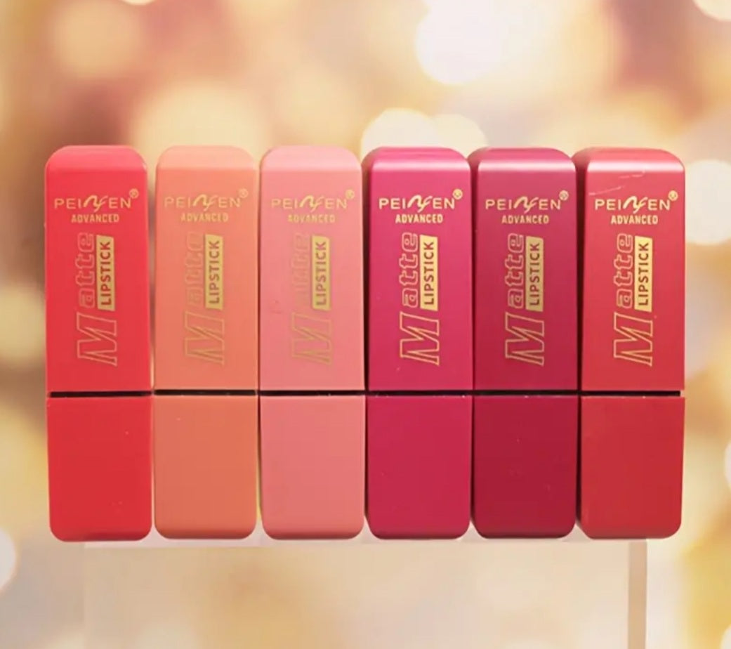 6 Rouges à lèvres mat velours