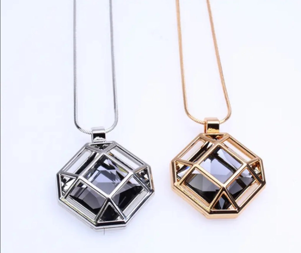 Collier Valérie argenté/violet