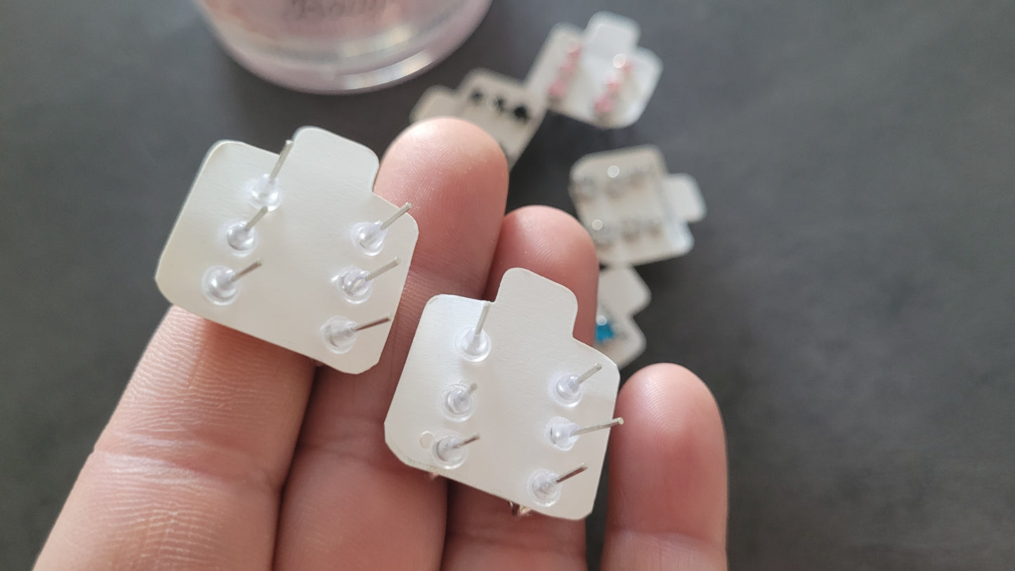 18 paires de boucles strass