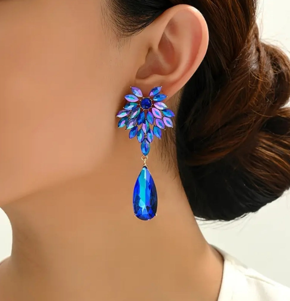 boucles élégante bleu