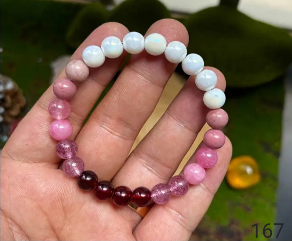 bracelet Amour quartz rose