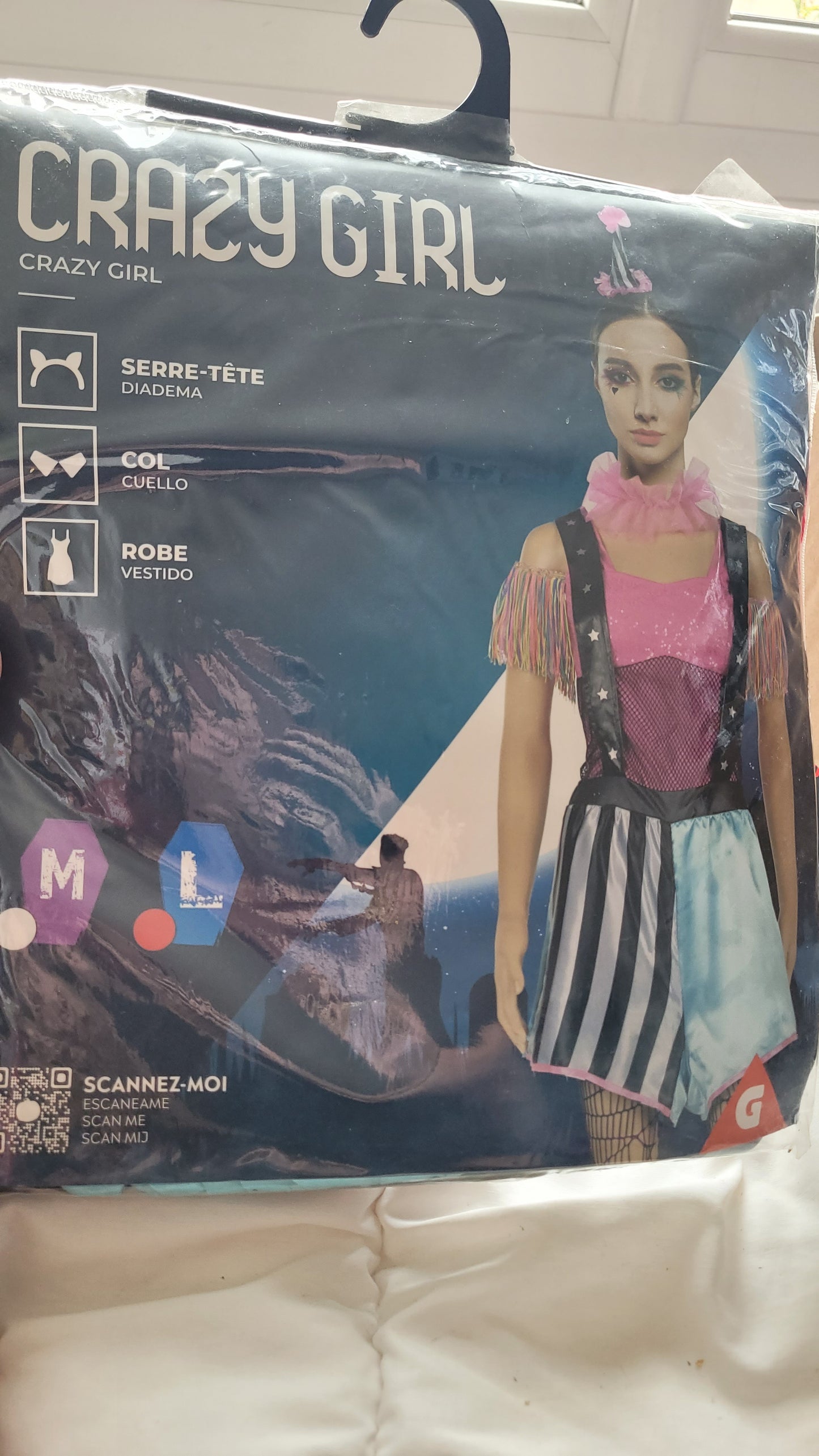 déguisement Crazy girl L