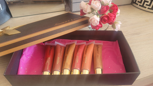 6 gloss à lèvres pailletés