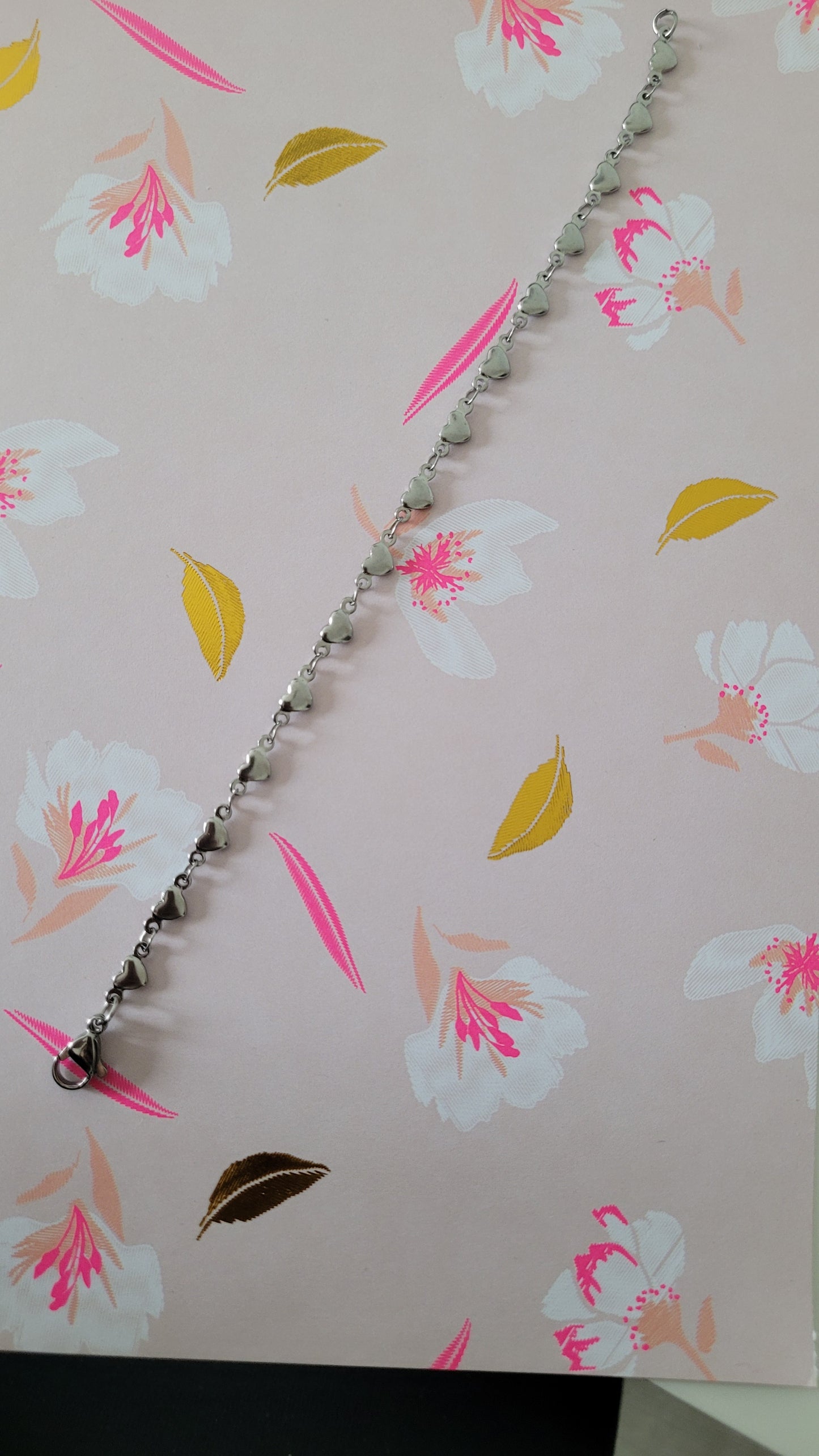 bracelet coeur argenté