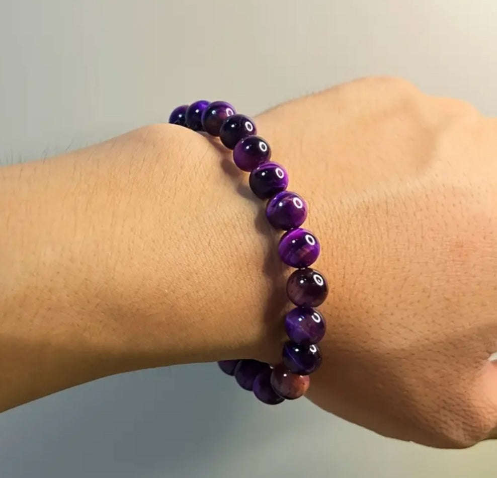 bracelet œil du tigre 🐅violet