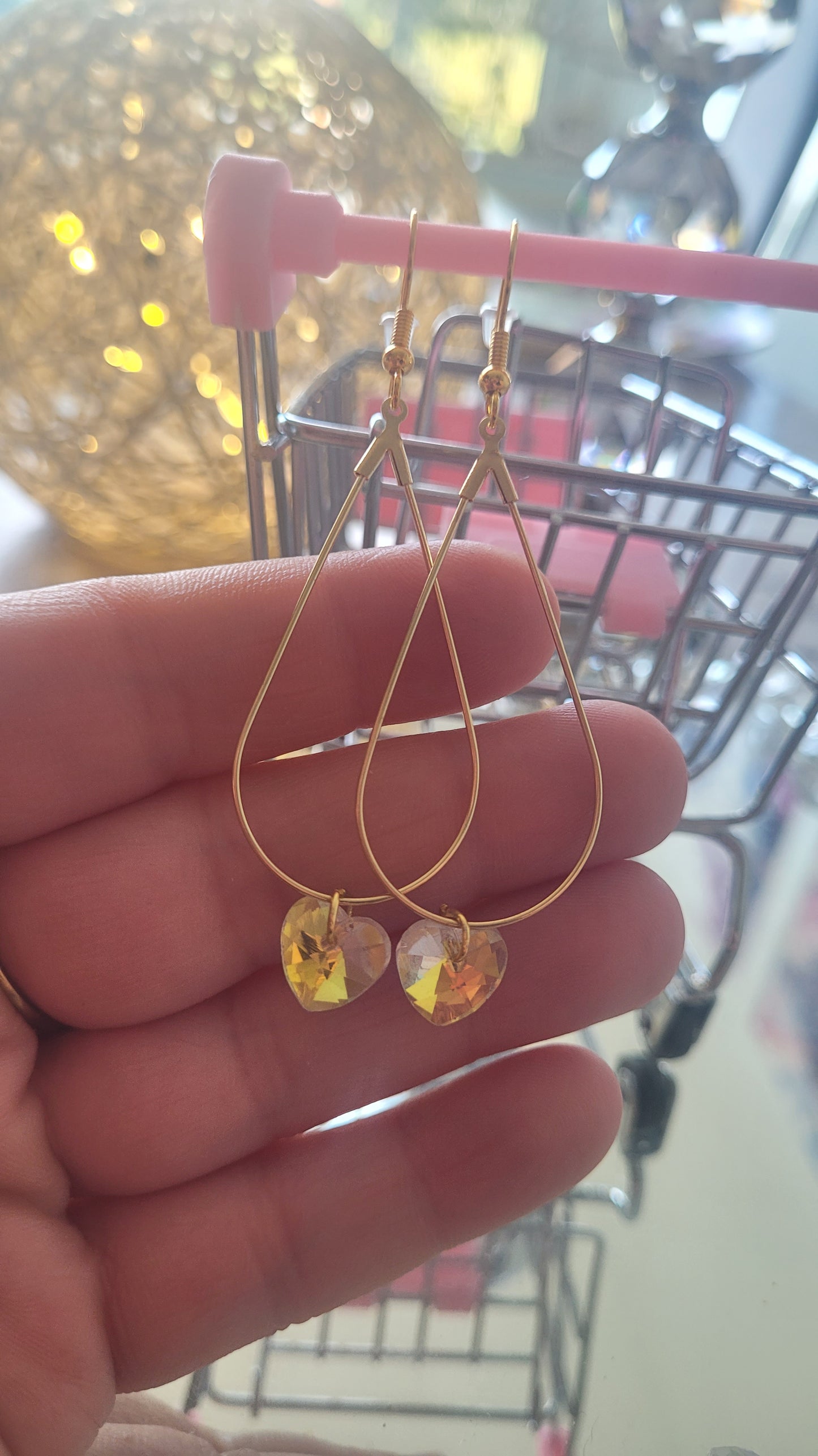 boucles créole coeur blanc