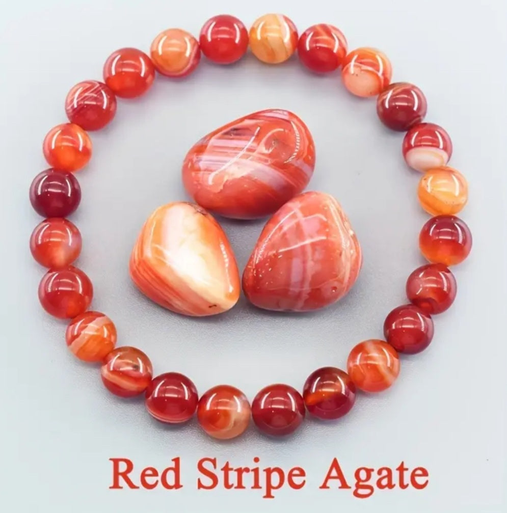 bracelet pierre d'Agate rouge