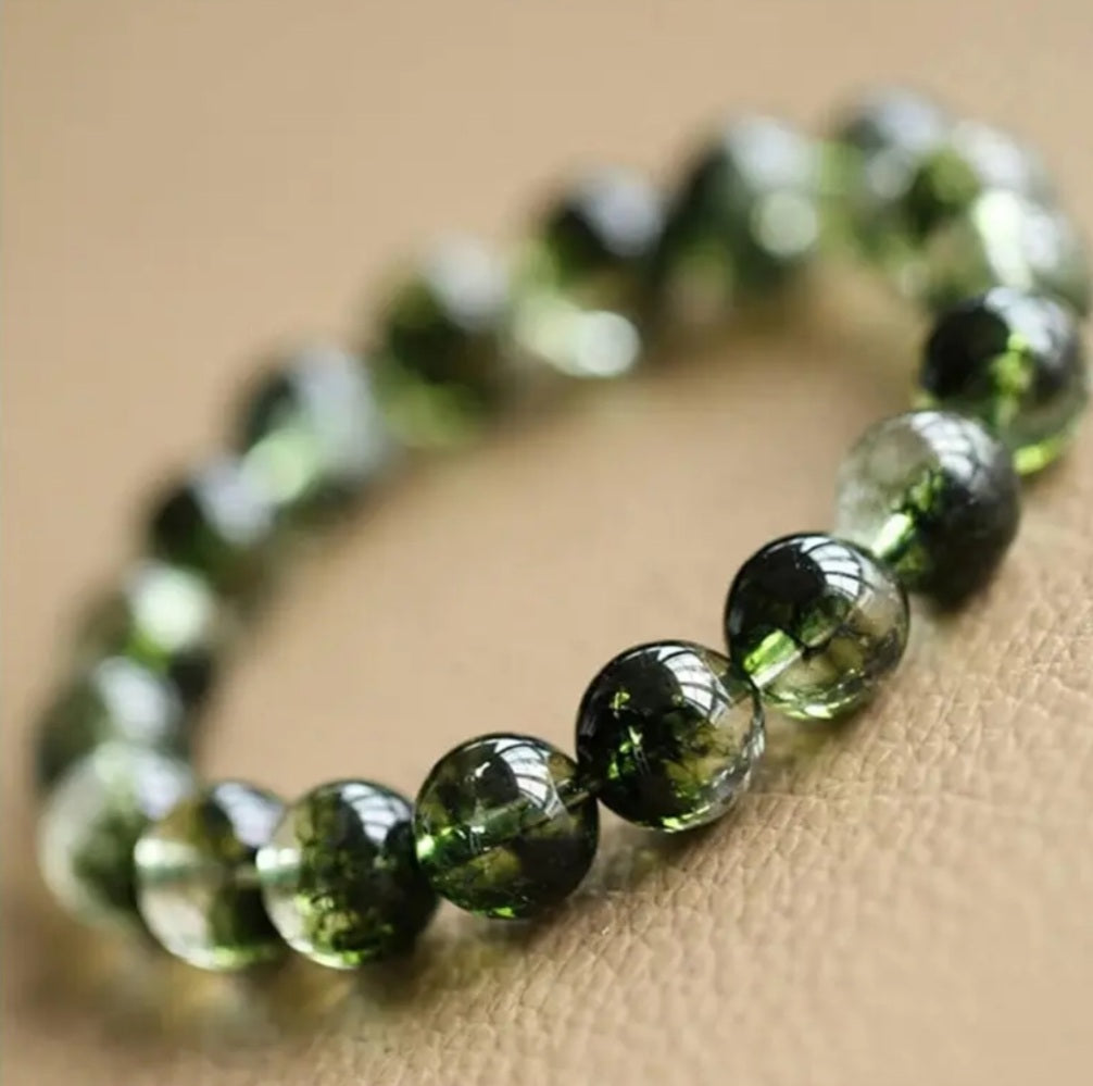 bracelet perles diopside vert