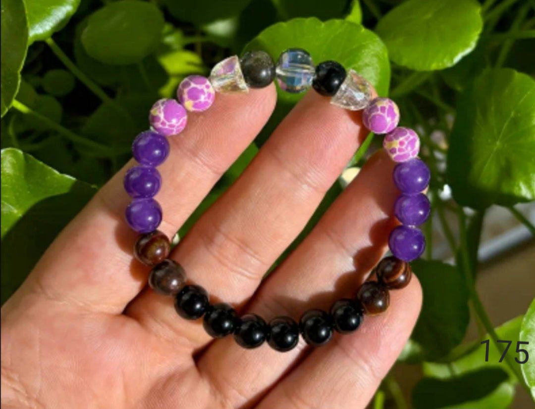 bracelet pierre rouge tigre(apaise l'esprit)