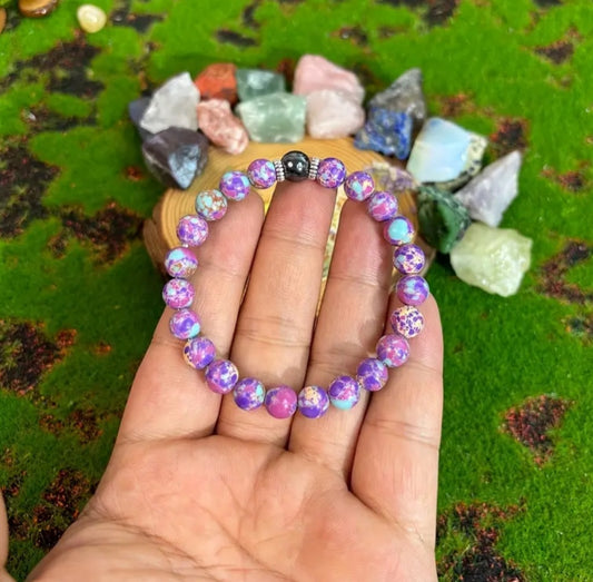 bracelet apaisant violet/rose🌹