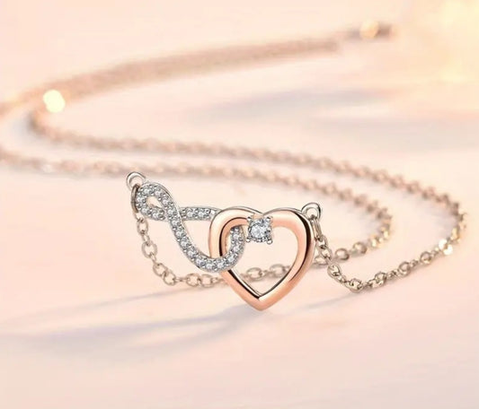 Collier coeur infini
