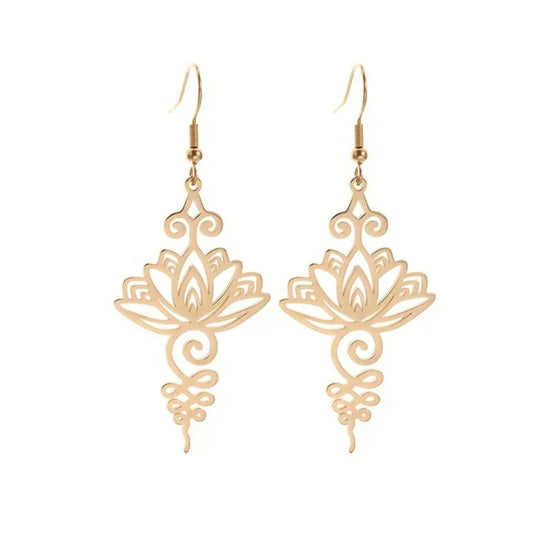 boucles fleur de lotus doré
