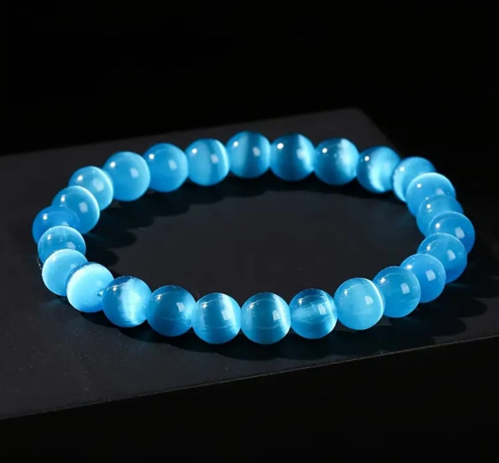 bracelet perle œil de chat