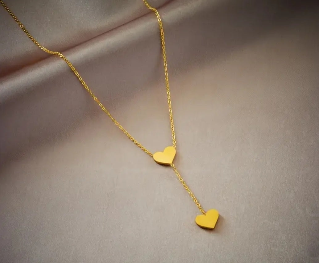 Collier Camilla double coeur