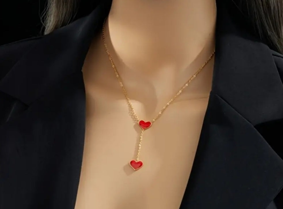 Collier Camilla double coeur